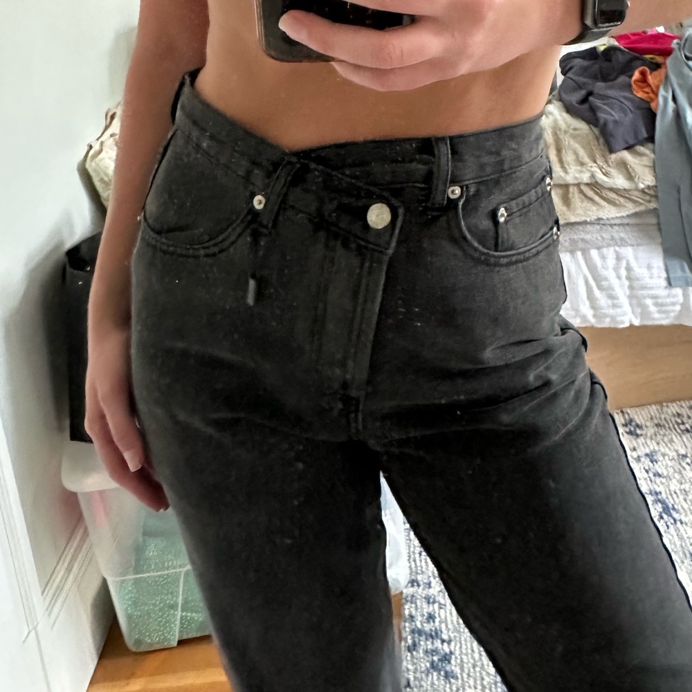 Princess Polly Cross Waist Black Jean